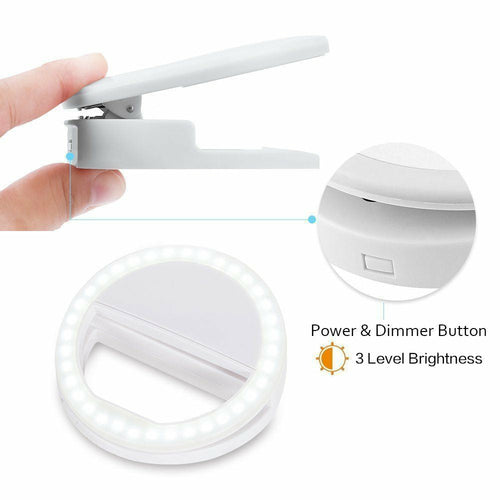 Portable Selfie Ring Clip On for Mobile Phone (works on all phones )
