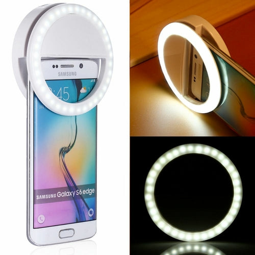 Portable Selfie Ring Clip On for Mobile Phone (works on all phones )