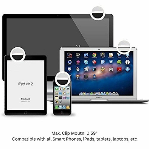 Portable Selfie Ring Clip On for Mobile Phone (works on all phones )