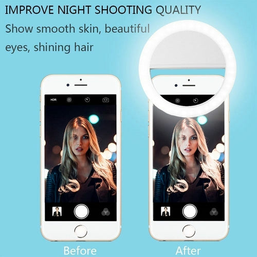 Portable Selfie Ring Clip On for Mobile Phone (works on all phones )