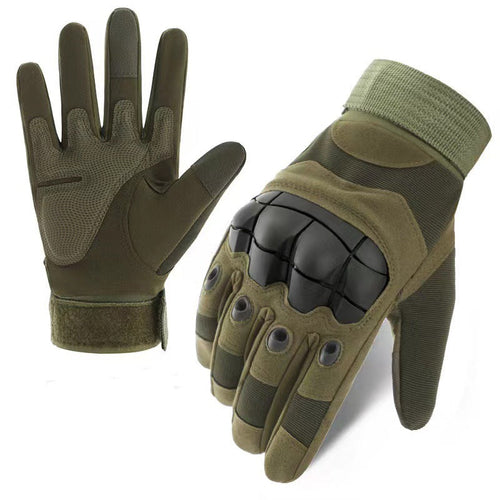 Tactical Full-Finger Gloves for Men, Softshell Protective Palm Pads,