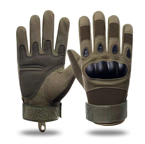 Tactical Full-Finger Gloves for Men, Softshell Protective Palm Pads,